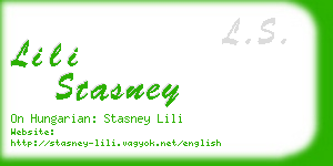 lili stasney business card